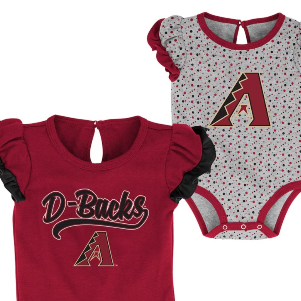 Arizona Diamondbacks Red/Heathered Gray Scream & Shout Two-Pack Bodysuit Set